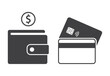 card credit and wallet icon