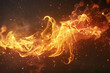 A dynamic 3D-rendered fire icon, with swirling flames and glowing embers, creating a captivating visual display on a solid backdrop.