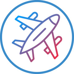 Canvas Print - Plane Icon Style