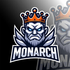 Canvas Print - The Angry Monarch Mascot Logo Vector Illustration