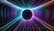 Wormhole in universe art abstract illustration background, AI generated