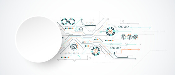 Aufkleber - Abstract vector background on a technological theme.