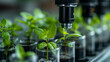 18. Soil Health Innovation: A soil health lab where scientists analyze soil samples under microscopes, studying microbial communities and nutrient cycles to develop regenerative fa