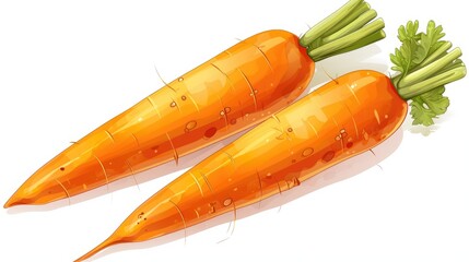 Canvas Print - The high resolution carrot illustration is versatile and perfect for various applications due to its easy to separate nature