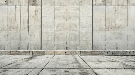 Wall Mural - White concrete wall. Generative AI