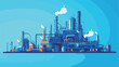 Industrial infographics with factories and plants a