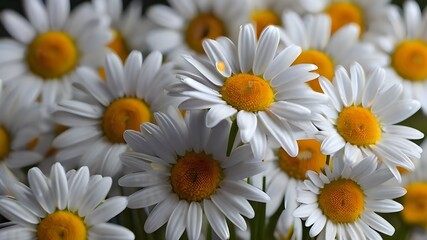 Wall Mural - daisies in a garden