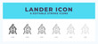 Lander line icon. High quality icon symbol for web design. App