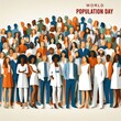 © Art & Stock - World Population Day, Post, World Population Day Poster, Population Day, Map. Population Day Poster. Banner. World Population Day Illustration, of. world population day Post. on. July 11th,