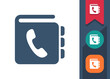 Phone Book Icon. Phonebook, Telephone, Contact List, Contacts