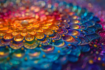 Wall Mural - vibrant colors of a mandala