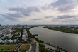 Cityscape of Da Nang, vietnam on a cloudy day.