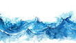 Wellen Meer Wasserfarben Ozean Panorama Vektor