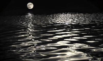 Wall Mural - ripples in the water-generative ai
