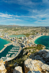 Sticker - Calpe (Calp), Spain. Penon de Ifach natural park view	