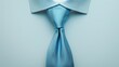Stylish blue tie with white collar, perfect for business presentations