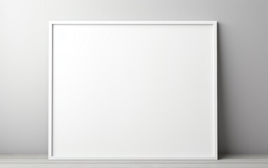 Canvas Print - a white rectangular frame on a white surface