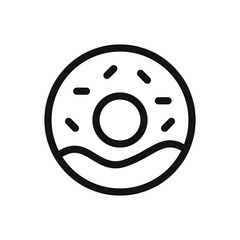 Poster - Donut isolated icon, doughnut vector symbol with editable stroke