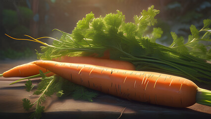 Wall Mural - carrots with drops