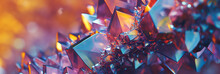 Abstract Colourful Crystals, Magic Background	
