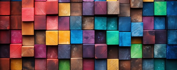 Wall Mural - a group of colorful cubes