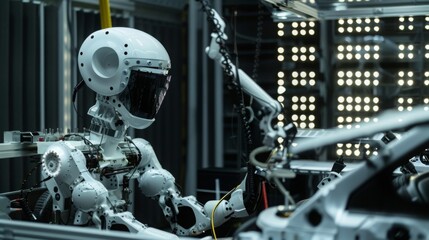 Poster - Advanced Humanoid Robot in a Tech Lab