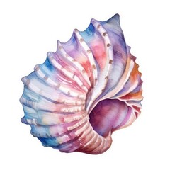 Wall Mural - shell isolated on white