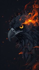 Wall Mural - A beautiful graphic of the mighty eagle for background wallpaper