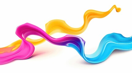 Wall Mural - Abstract modern colorful flow background. Wavy fluid shape , Art design