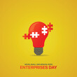 Micro-, Small and Medium-sized Enterprises Day creative ads design. june 27, vector, illustration, 3d