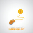 Micro-, Small and Medium-sized Enterprises Day creative ads design. june 27, vector, illustration, 3d
