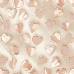 Sticker - Hearts on a beige background
