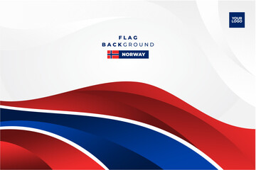 Norway curve flag background for posters, flyers, banners, websites and social media posts.