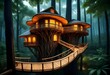 An 8k intricately designed treehouse village with  (8)