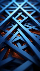 Wall Mural - a close up of blue metal bars