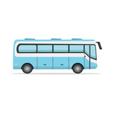 Fototapeta Big Ben - Touristic bus isolated on white background. Travel bus profile. Vector stock