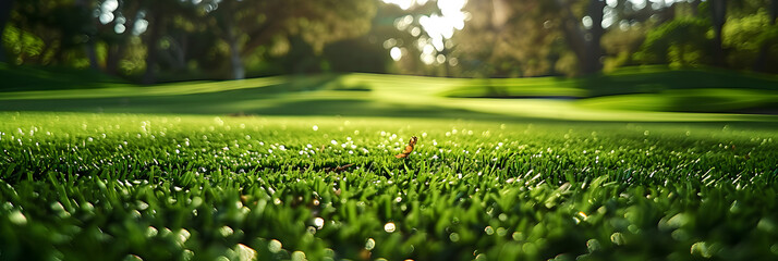 Wall Mural - precision greens: robot-enhanced golf course care. concept technology in golf, artificial intelligen