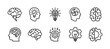 © Vilogsign - Brainstorm icon set. Containing creativity, thinking, brain, idea, creative, light bulb, mind, intelligence, imagination, plan, solution, innovation, inspiration, smart, genius, education, science