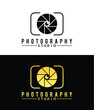 Camera photography studio logo template vector icon