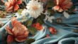 Floral Pattern Fabric: 8K Photorealistic Ultra HD

