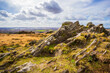 Beautiful panorama from the rocky highest point of Bretagne,  France