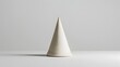 Minimalist 3D Clay Cone Embodying Pureness and Simplicity