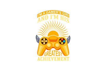 Wall Mural - I'm A Gamer's Giri And I'm His Greatest Achievement (PNG 10800x7200)