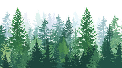 Wall Mural - a forest filled with lots of tall green trees