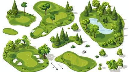 Wall Mural - an aerial view of a golf course