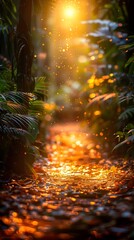 Wall Mural - generative ai : the lush tropical forest in the fall