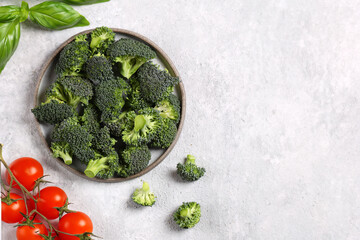 Wall Mural - fresh organic broccoli in a bowl for healthy eating