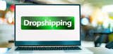 Fototapeta  - Laptop computer displaying the sign of Drop shipping