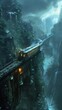 A railcar designed specifically for a steady descent into a deep abyss