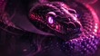 Black mamba snake glowing illustrated for wallpaper and background